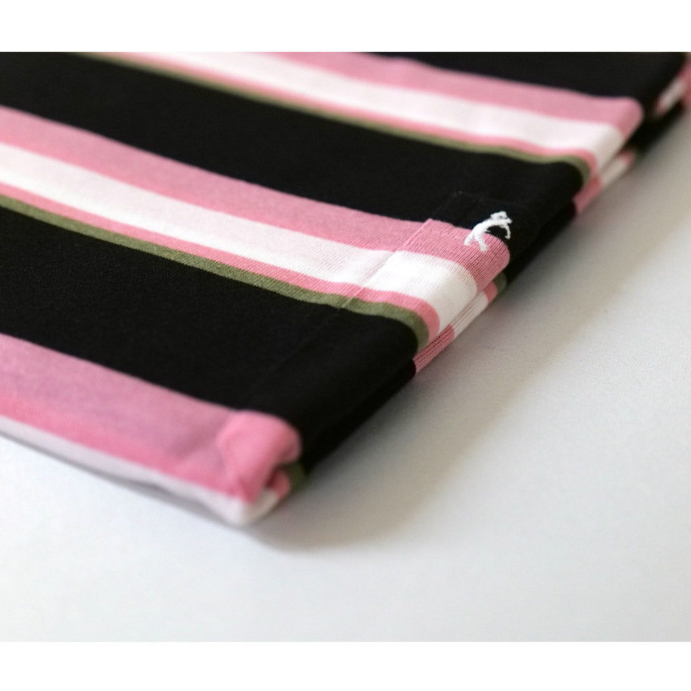 Big Size Striped Classic T-Shirt - BK485 Pink - Brooklyndirect