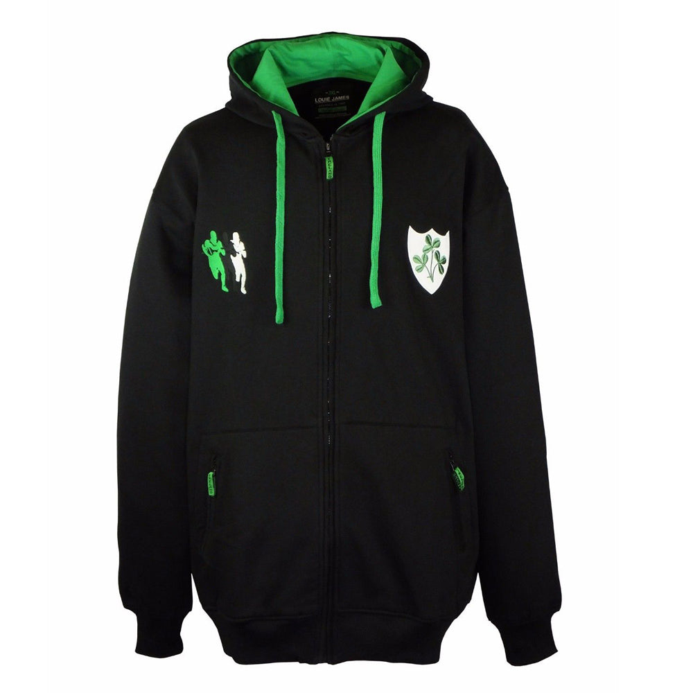 Big Size Mens Rugby Hoodie Long Sleeve ZIP Fasten - Ireland