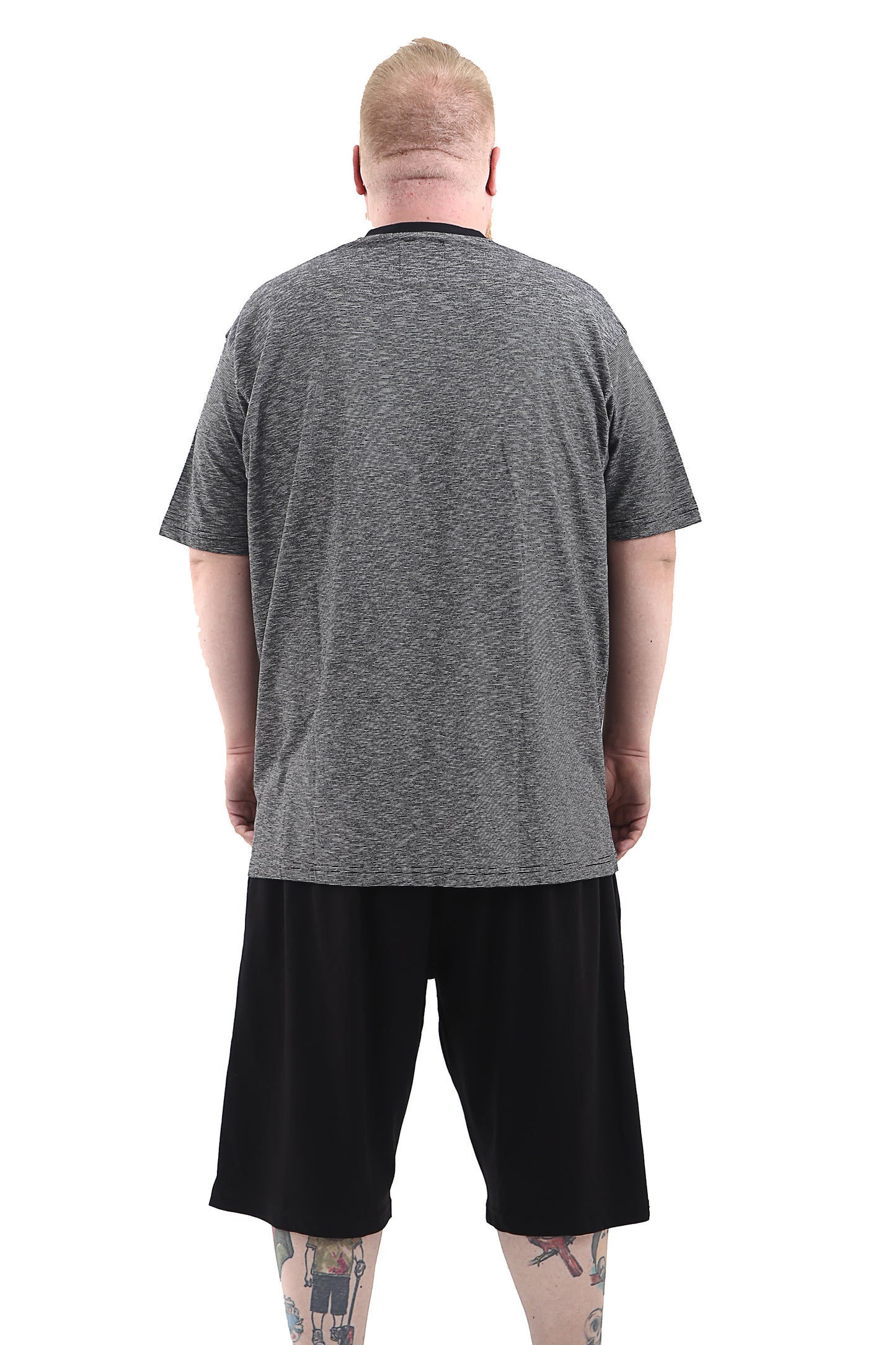 Big Size Pyjamas - Black Stripe - Brooklyndirect