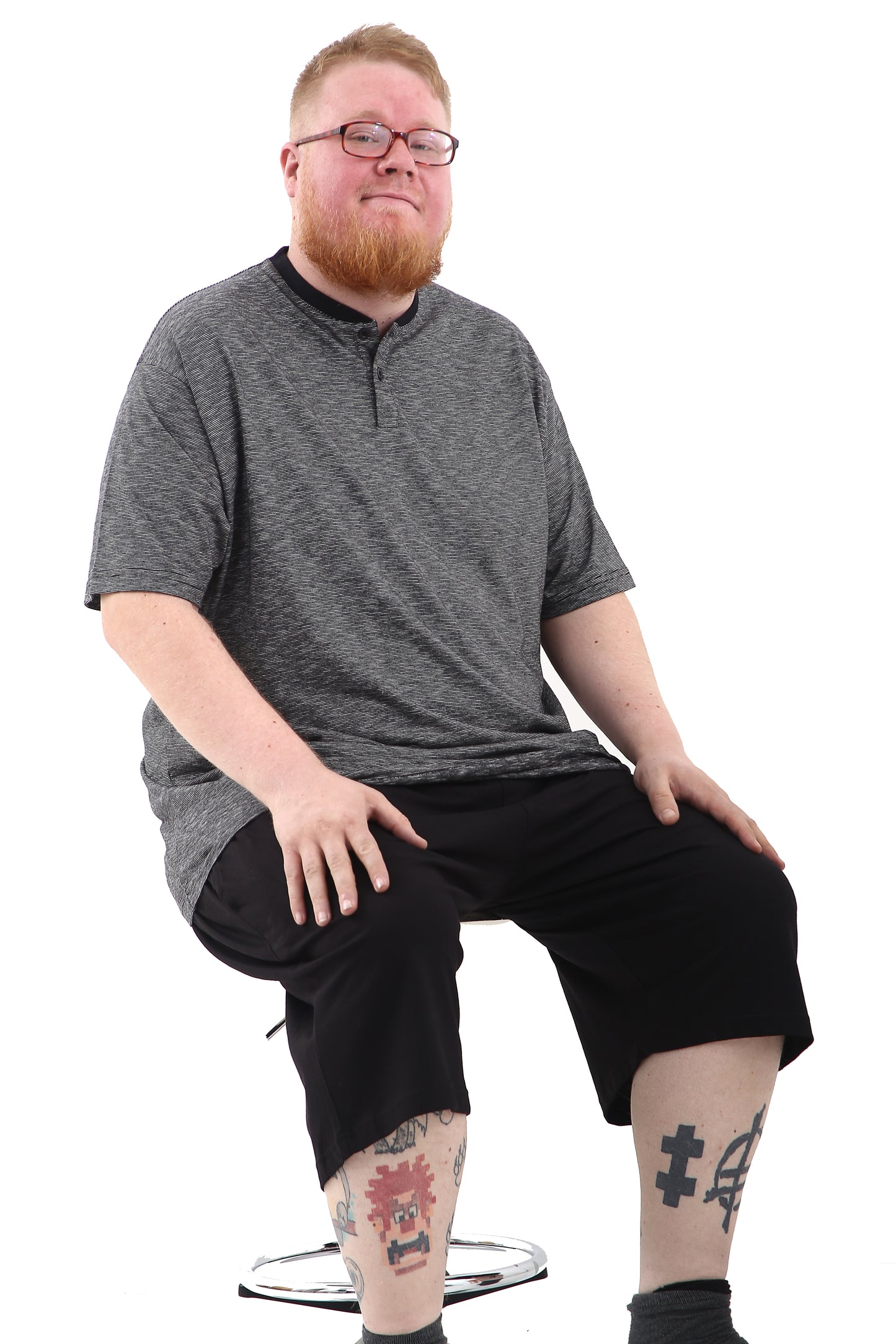 Big Size Pyjamas - Black Stripe - Brooklyndirect
