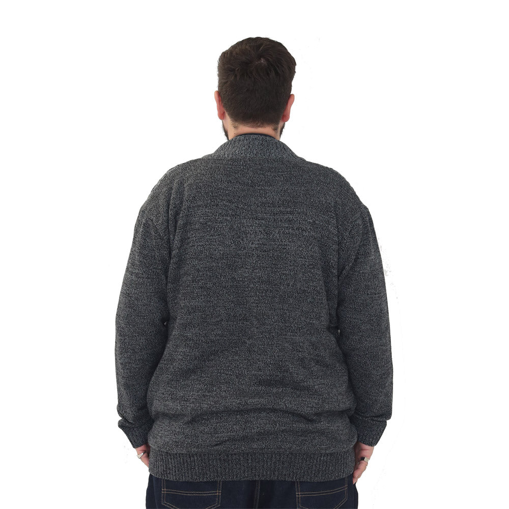 Big Size Nordic Fleece Cardigan - Style 15 - Denim - Brooklyndirect