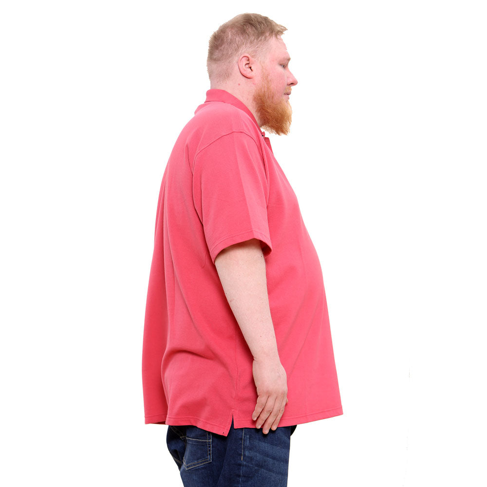 big size polo shirt in salmon colour