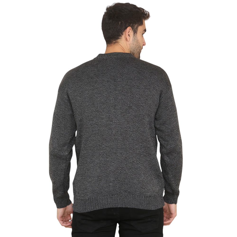 Mens Classic Style Argyle Diamond Print ZIP Up Gentlemans Cardigan In Charcoal - Brooklyn Direct UK