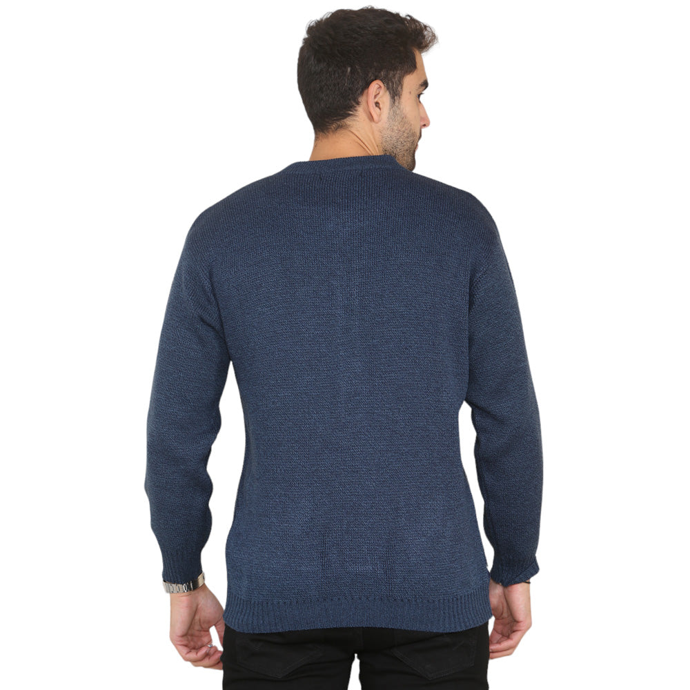 Mens Classic Style Argyle Diamond Print ZIP Up Gentlemans Cardigan In Navy - Brooklyn Direct UK