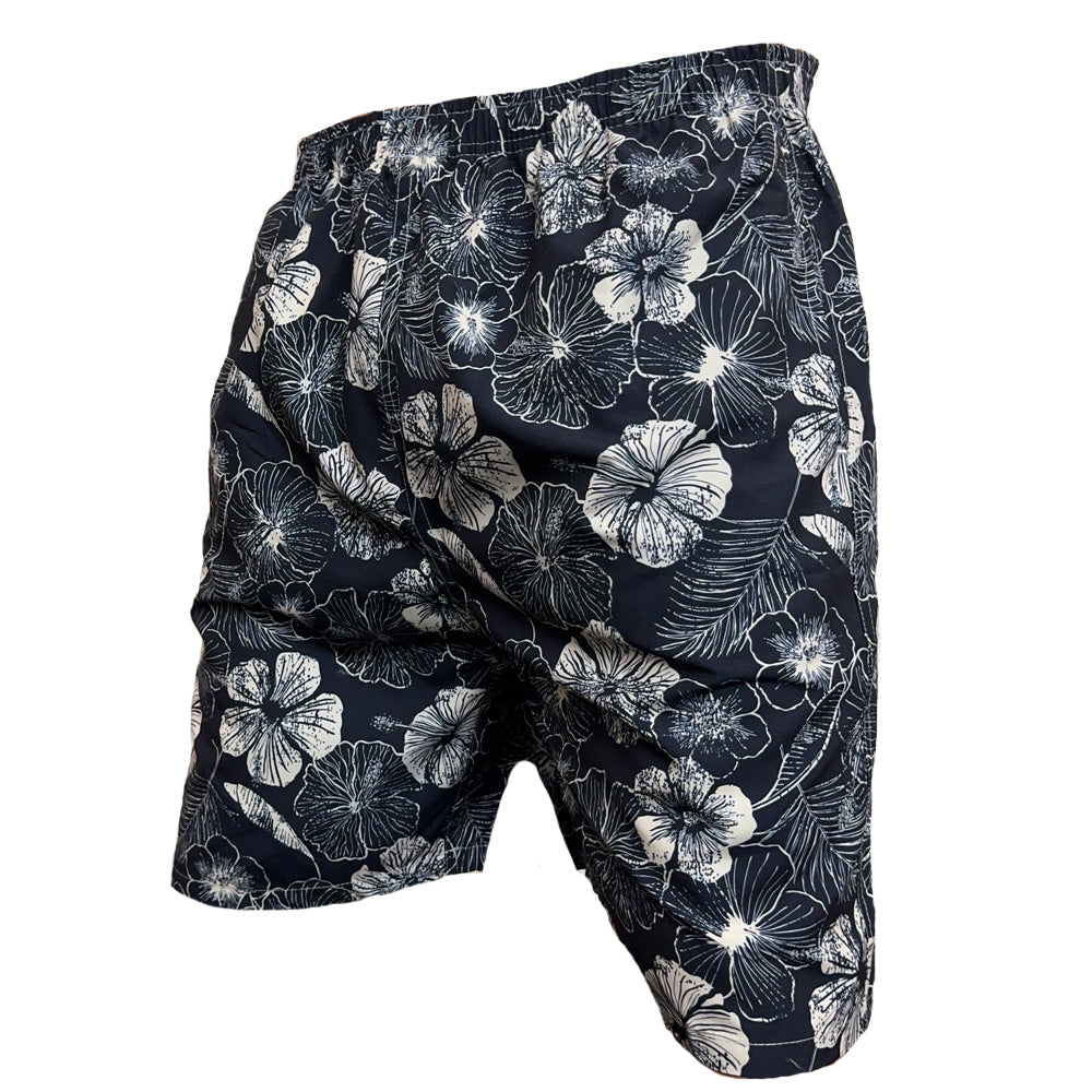 brooklyn direct big size floral board shorts navy grey