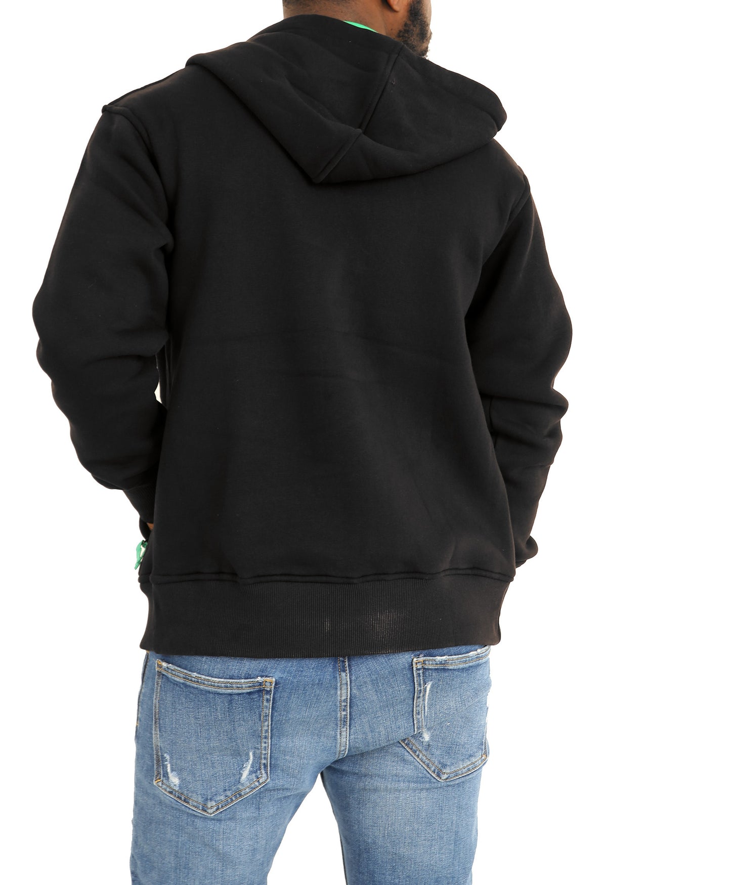 Mens Zip Fasten Rugby Hoodie With Embroidered Team Logo Ireland - Brooklyn Direct UK