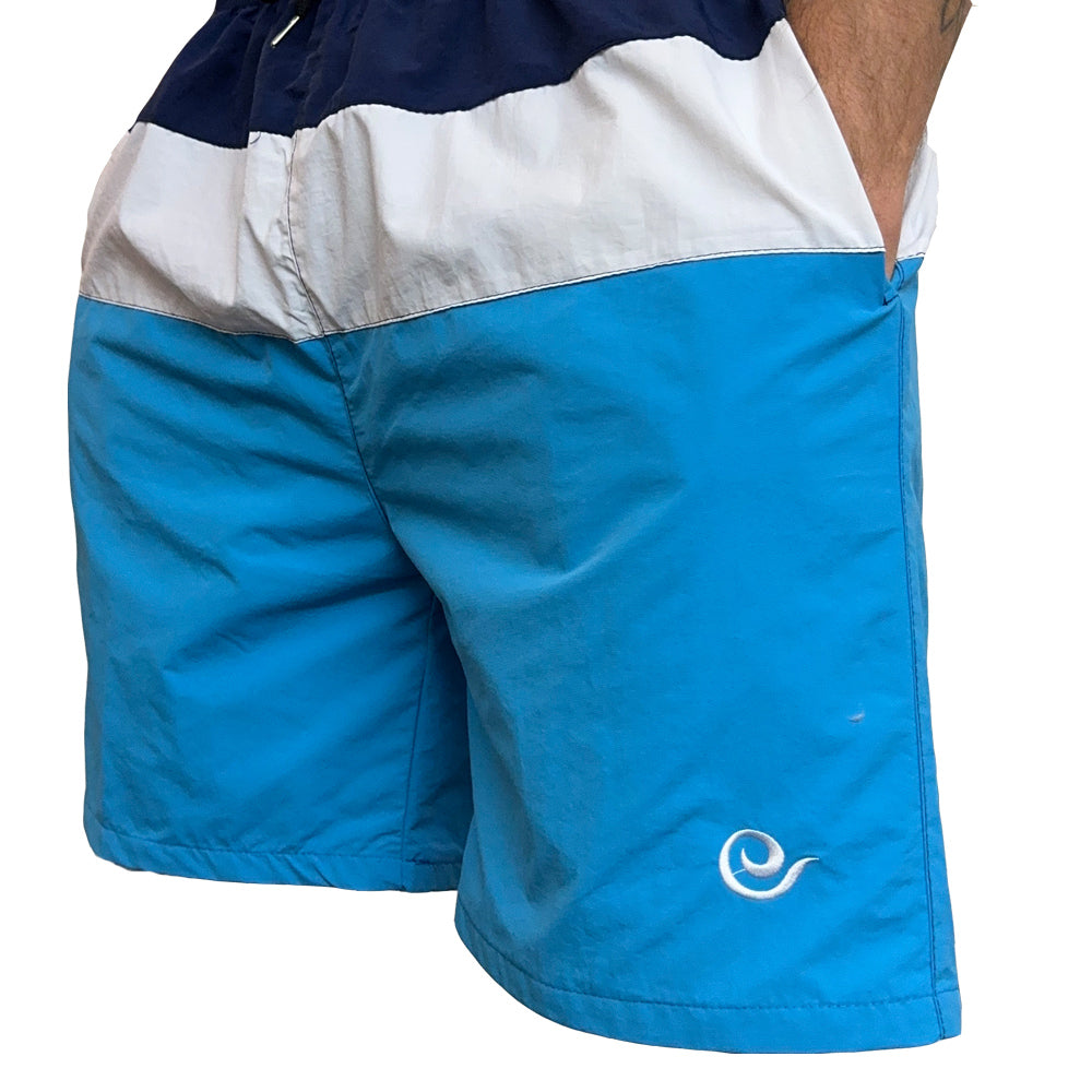 brooklyn direct big size board shorts navy white turquoise