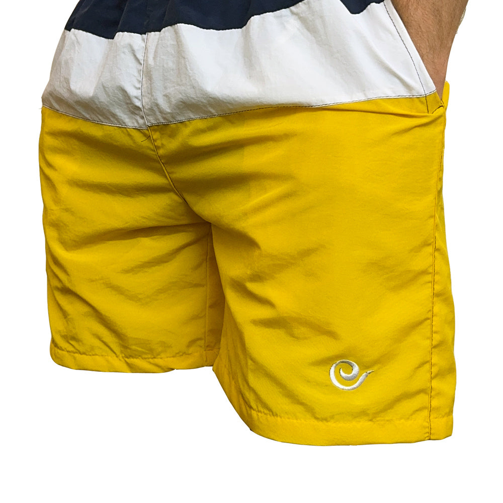 brooklyn direct big size board shorts navy white yellow