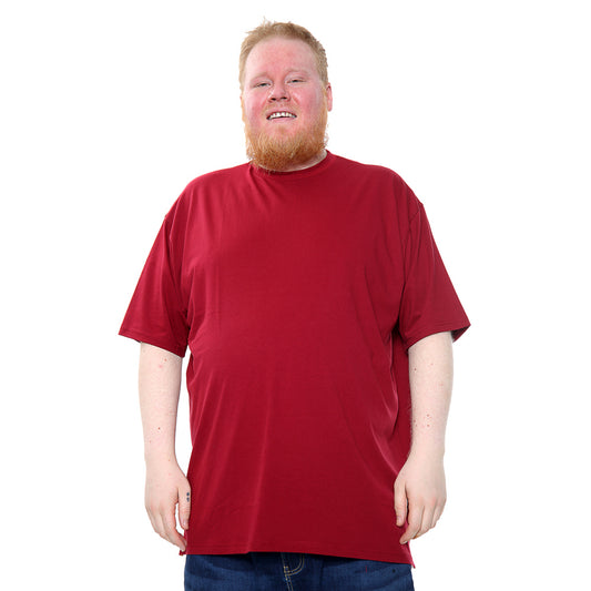 big size mens t-shirt 2XL 3XL 4XL 5XL 6XL classic style plus size top - Burgundy