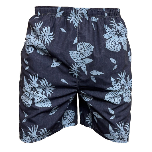 brooklyn direct big size floral board shorts navy turquoise