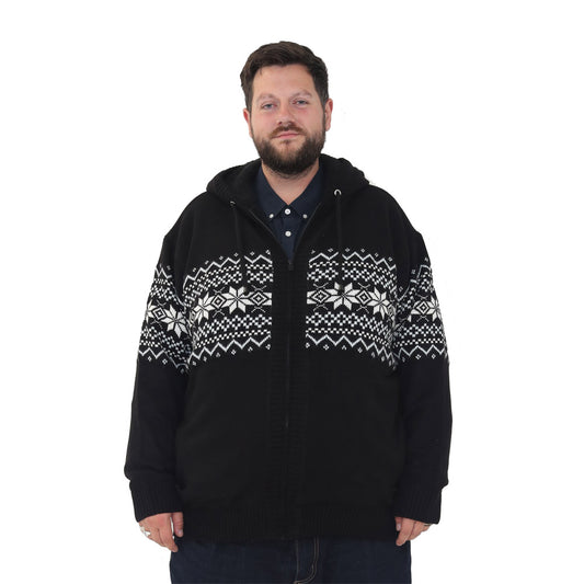 Big Size Nordic Fleece Cardigan - Style 18 - Brooklyndirect