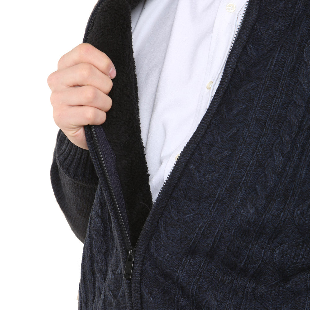 Nordic Pattern Cardigan - Style 15 - Navy - Brooklyndirect
