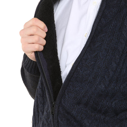Nordic Pattern Cardigan - Style 15 - Navy - Brooklyndirect