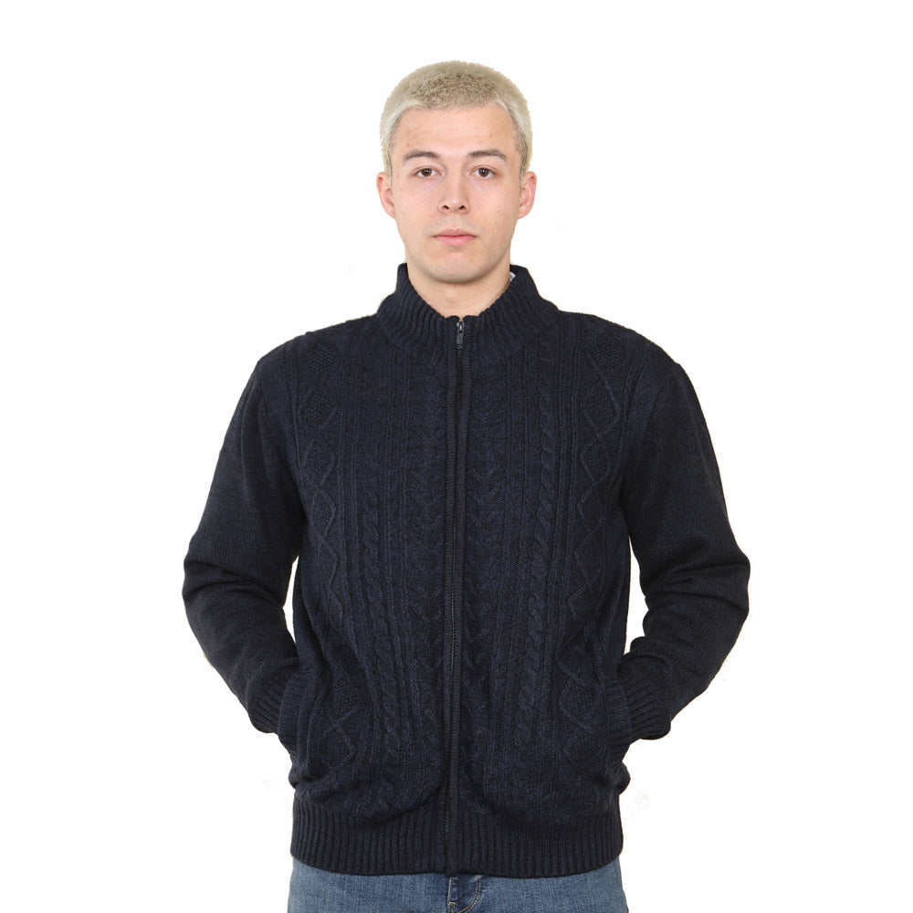 Nordic Pattern Cardigan - Style 15 - Navy - Brooklyndirect