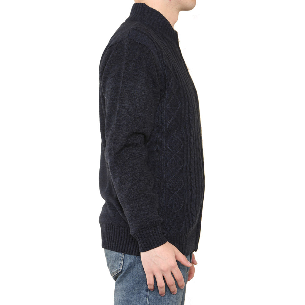 Nordic Pattern Cardigan - Style 15 - Navy - Brooklyndirect