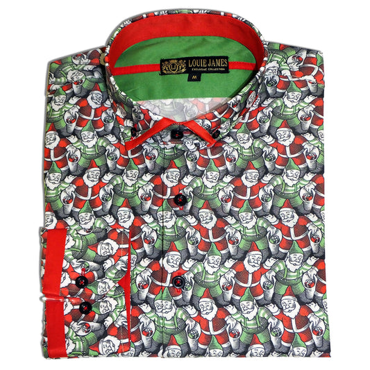 Big Size Christmas Fancy Dress Shirt In 3XL - Brooklyn Direct UK