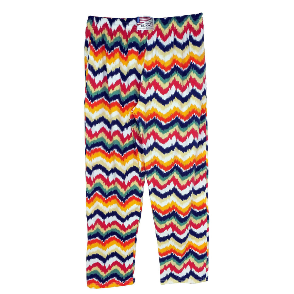 Regular size lounge pants baggy fit chef style - large zig zag pattern