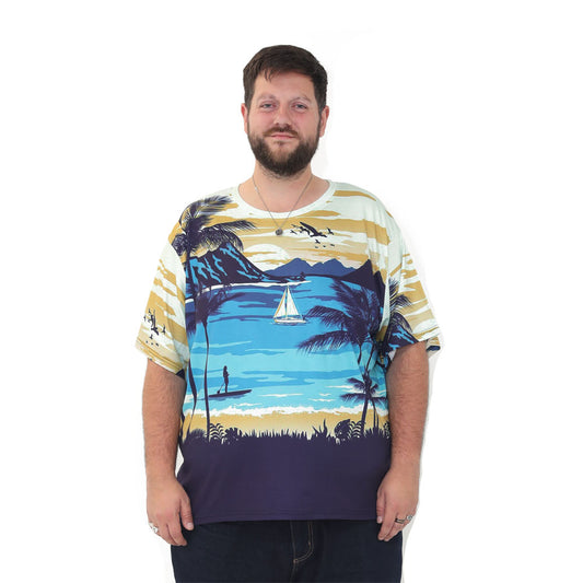 Big Size Printed T-Shirt - Paradise