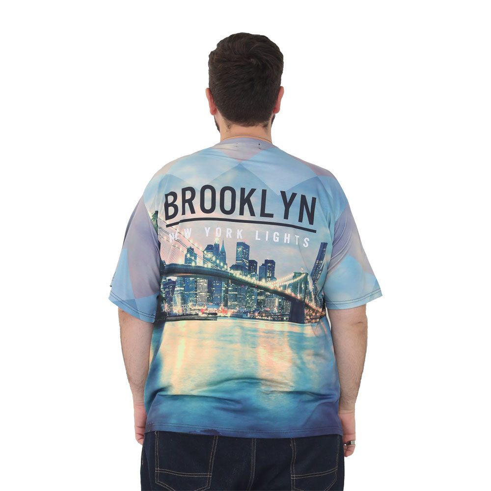 big size graphic print t-shirt short sleeve top in 2xl 3xl 4xl 5xl 6xl - brooklyn print