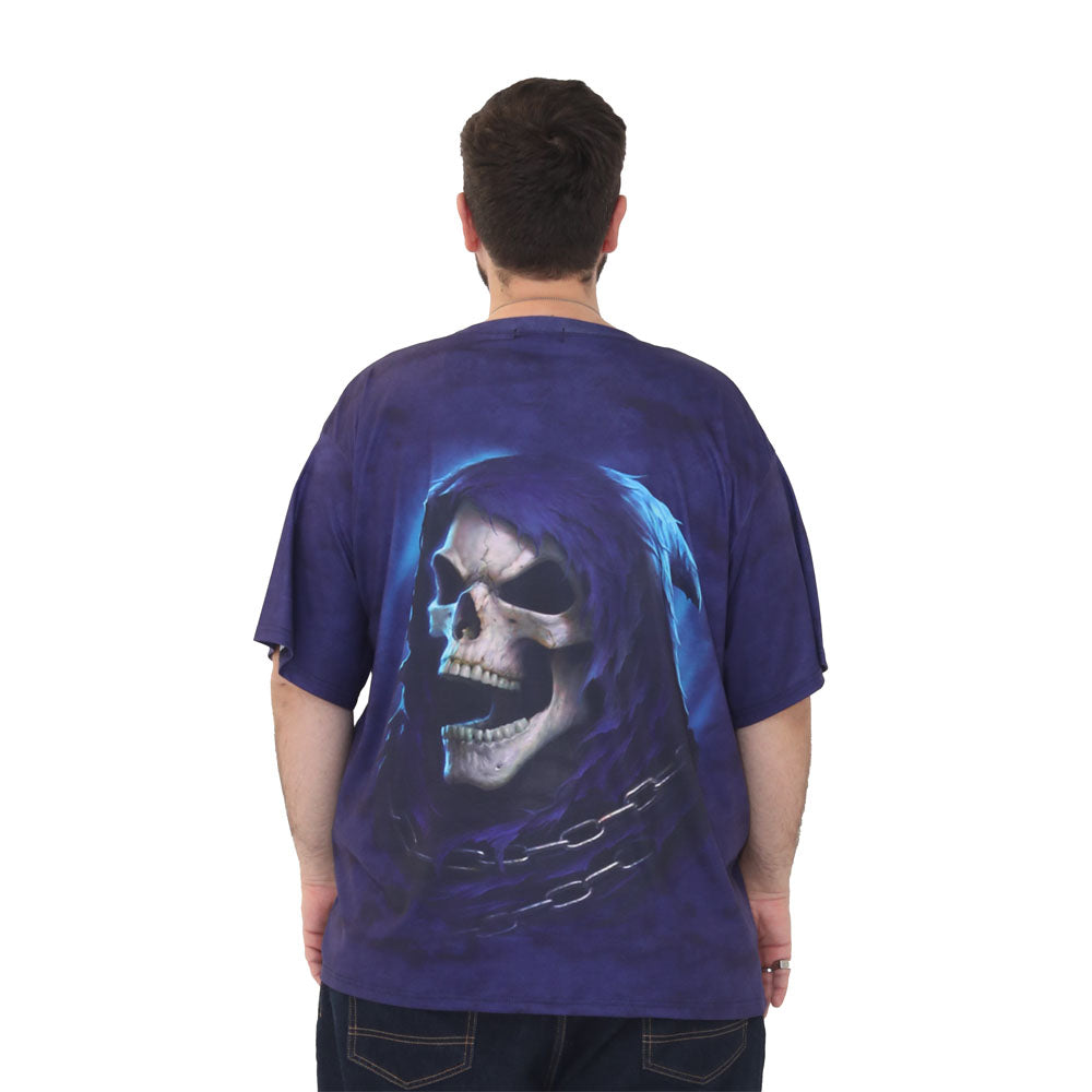 big size graphic print t-shirt short sleeve top in 2xl 3xl 4xl 5xl 6xl - reaper