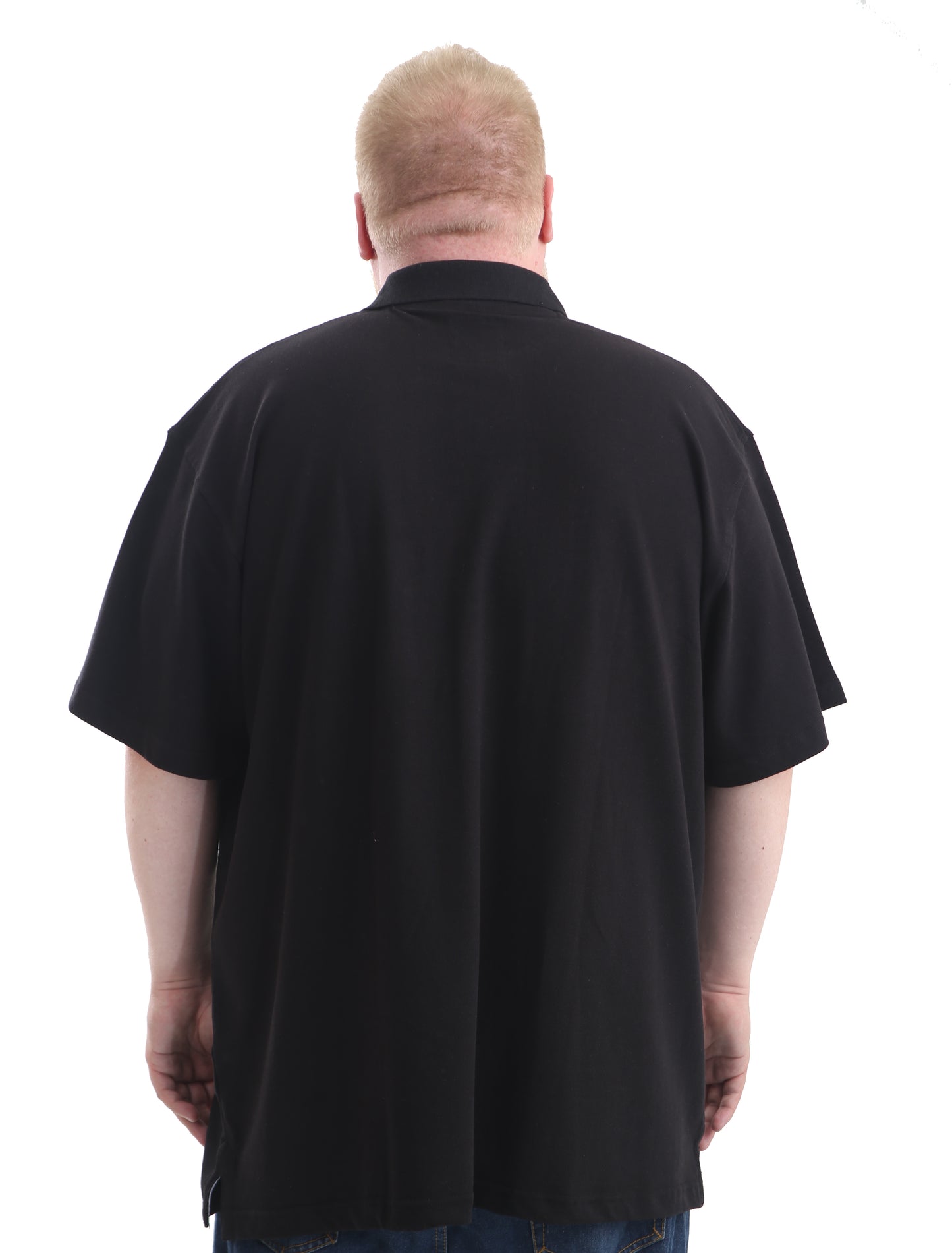 Mens Big Size Polo Shirt In Black - Brooklyn Direct UK