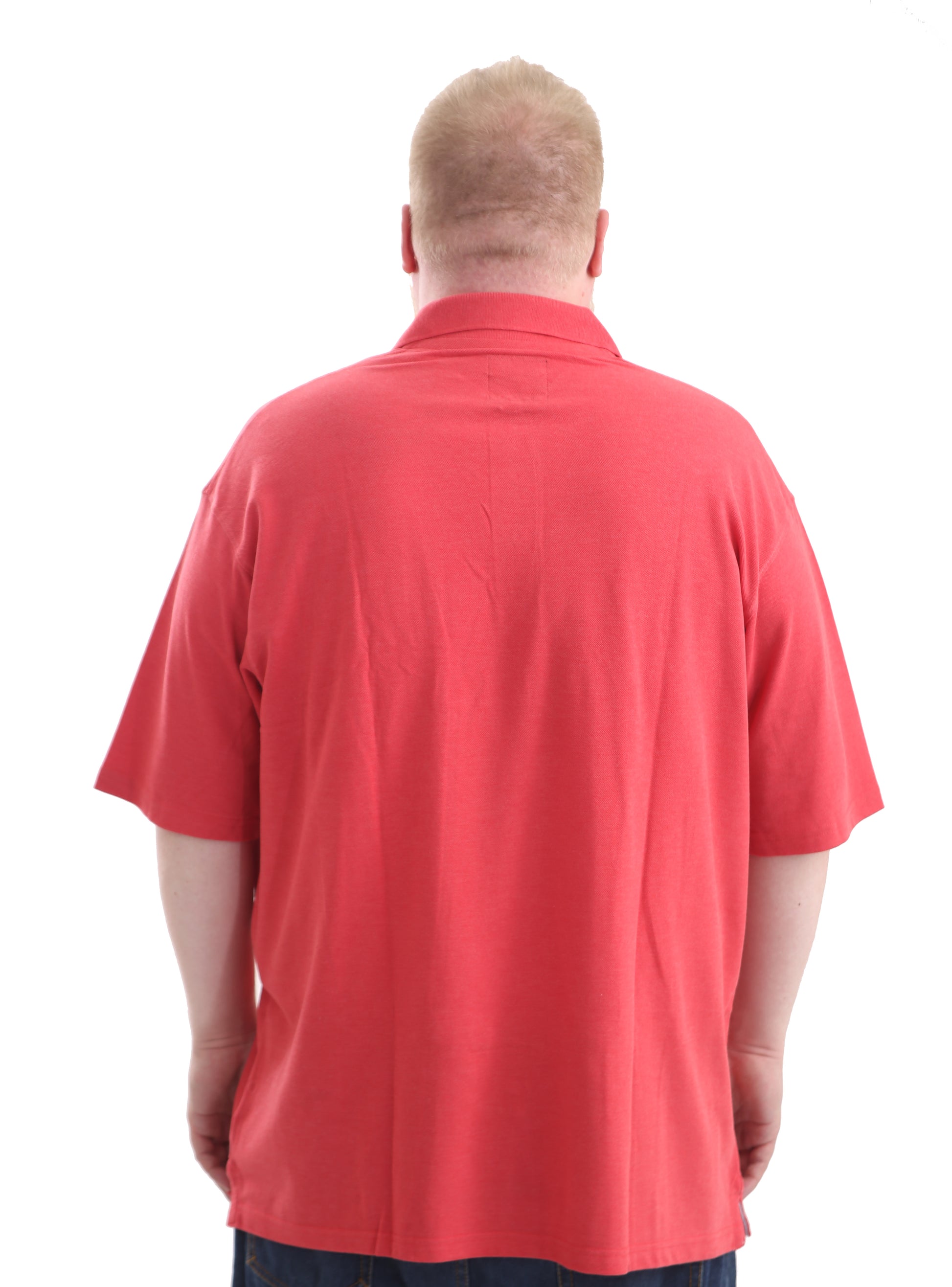 Mens Big Size Polo Shirt In Red - Brooklyn Direct UK
