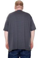 Mens Big Size T-Shirt In Charcoal - Brooklyn Direct UK