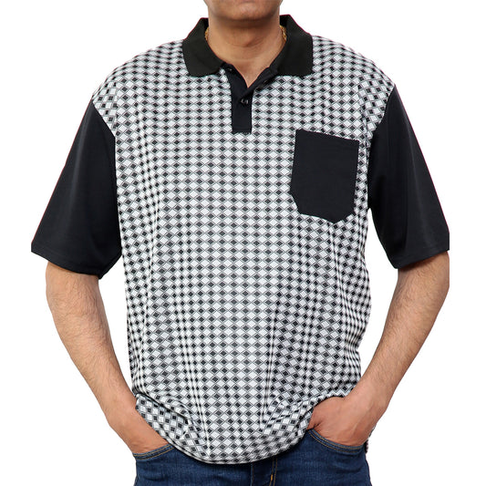 Pattern Polo Shirt With Pocket - Diamond