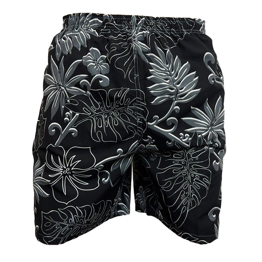 brooklyn direct big size floral board shorts black grey