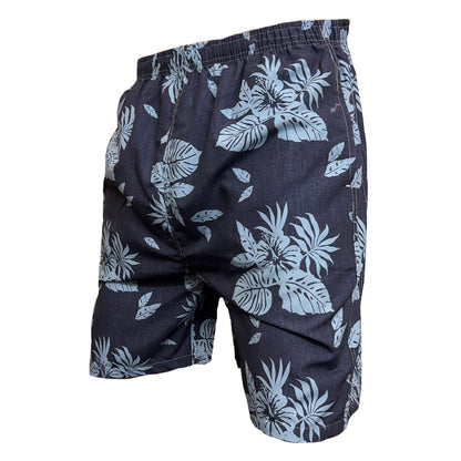 brooklyn direct big size floral board shorts navy turquoise