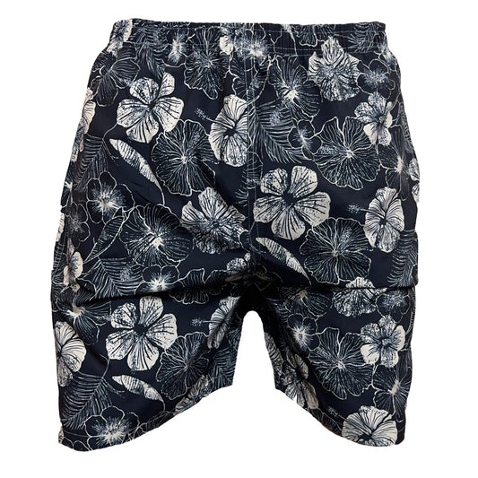 brooklyn direct big size floral board shorts navy grey