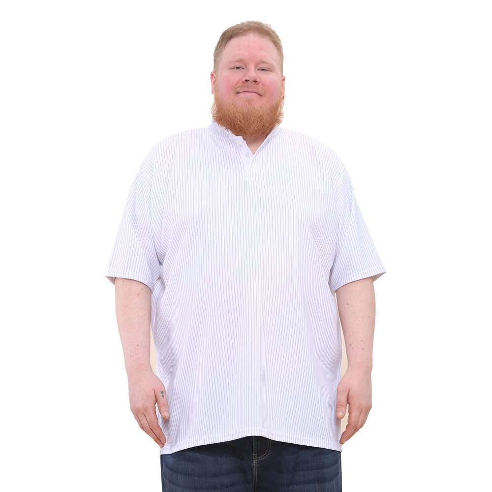 Big And Tall Size T-Shirt With Band Collar - Brooklyn Direct UK 2XL-8XL