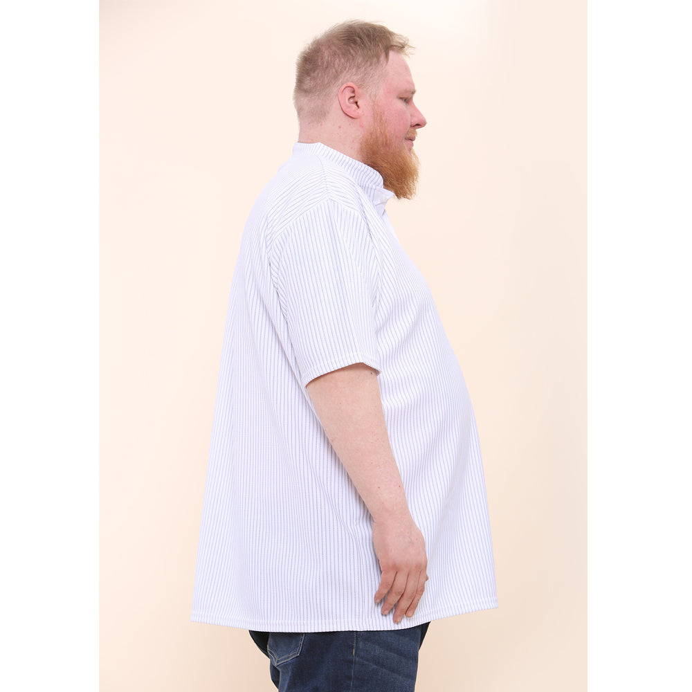 Big And Tall Size T-Shirt With Band Collar - Brooklyn Direct UK 2XL-8XL