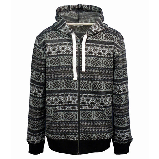 Mens Big Size Christmas Snowflake Hoodie In 3XL - Brooklyn Direct UK