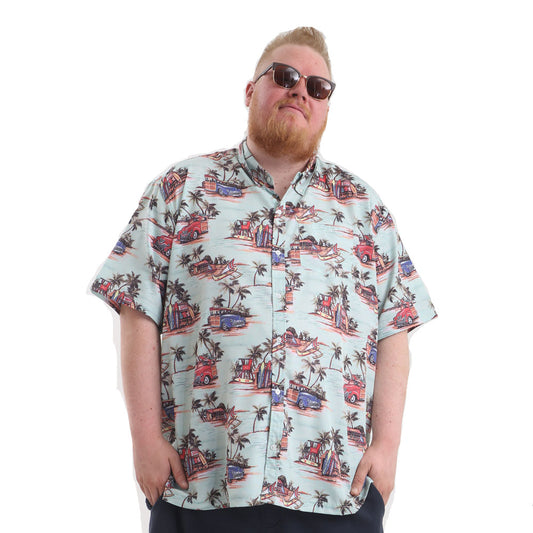 Mens Big Size Hawaiian Shirt Kauai - Brooklyn Direct UK