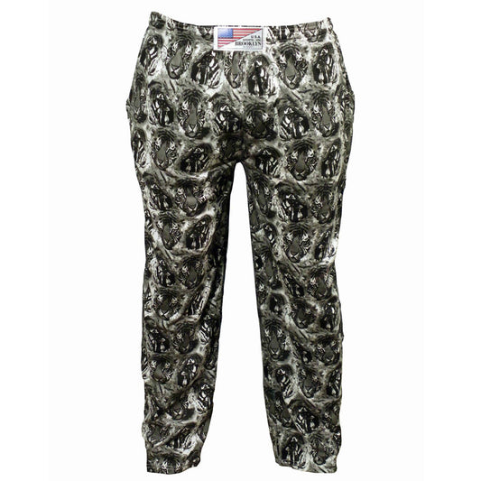 Baggy Lounge Pants With Elastic Waist - Tiger Print