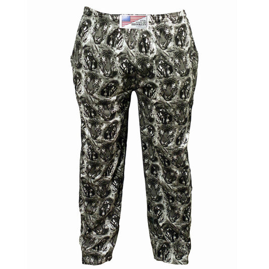 Baggy Lounge Pants With Elastic Waist - Tiger Print - Brooklyndirect