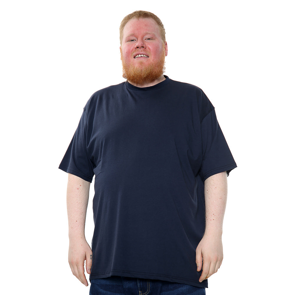 Mens Big Size T-Shirt In Navy - Brooklyn Direct UK