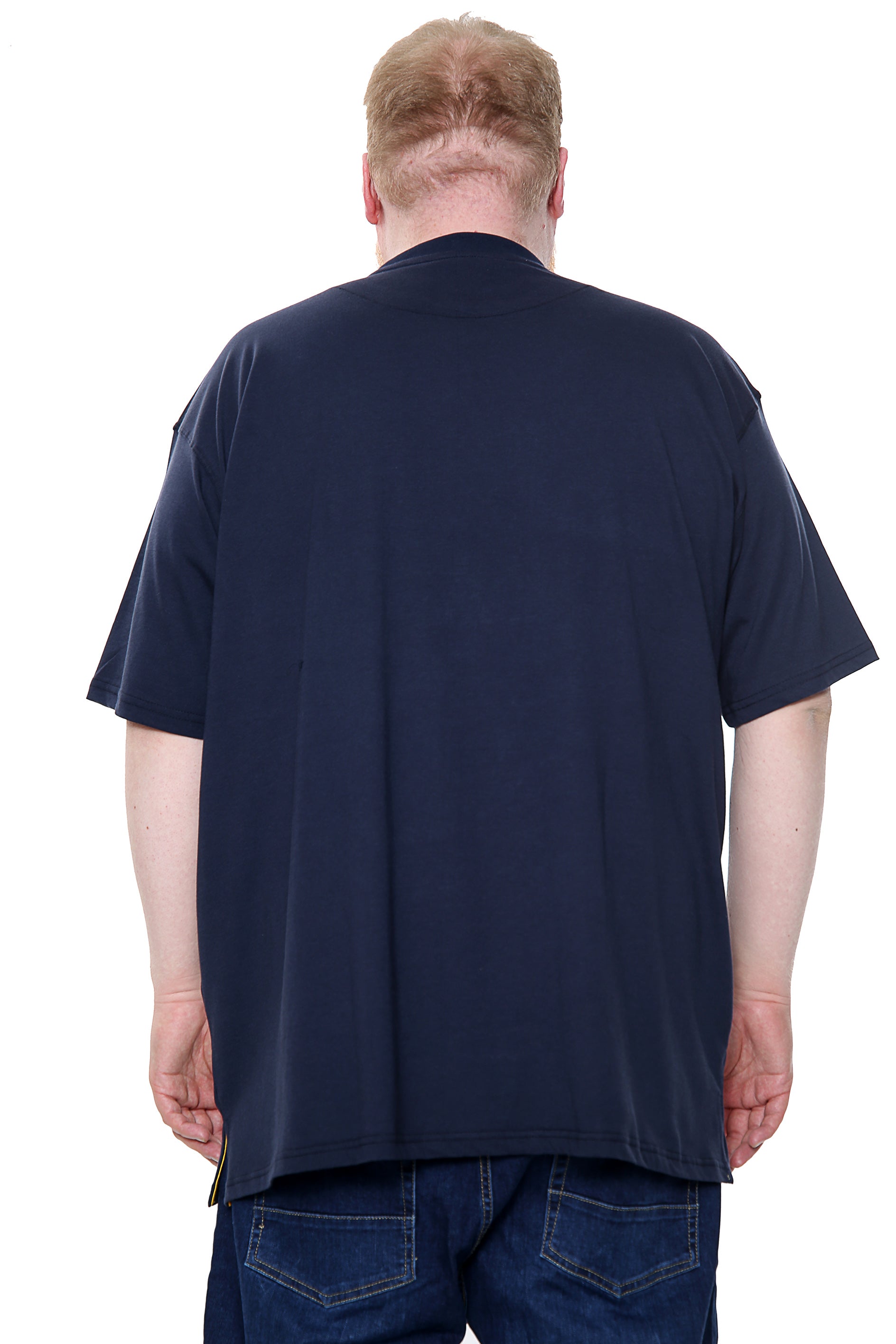 Mens Big Size T-Shirt In Navy - Brooklyn Direct UK