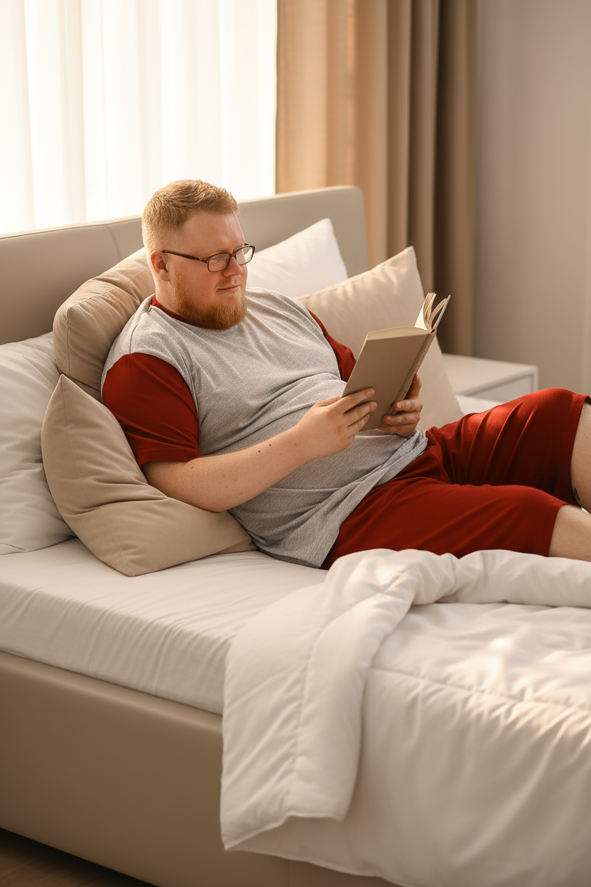 Big Size Pyjamas - Grey/Burgundy - Brooklyndirect