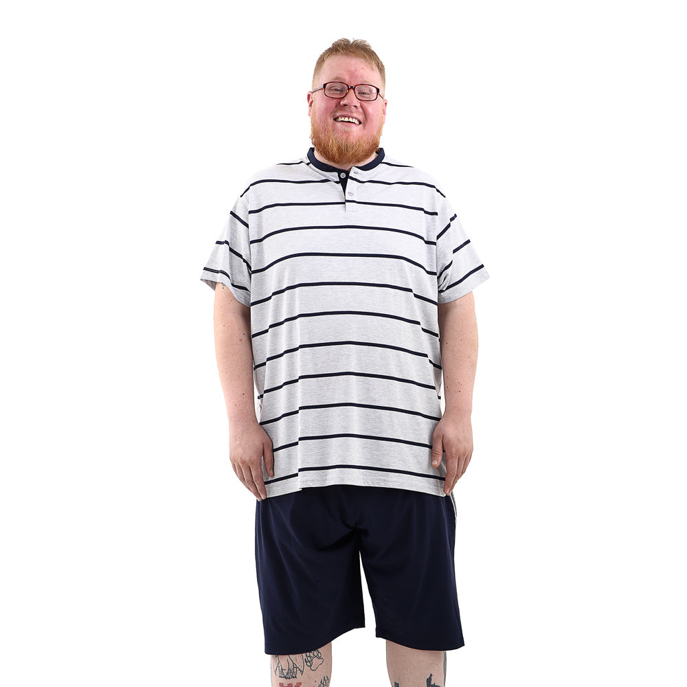 Mens Big Size Striped Pajamas Available In 2XL-8XL - Brooklyn Direct UK