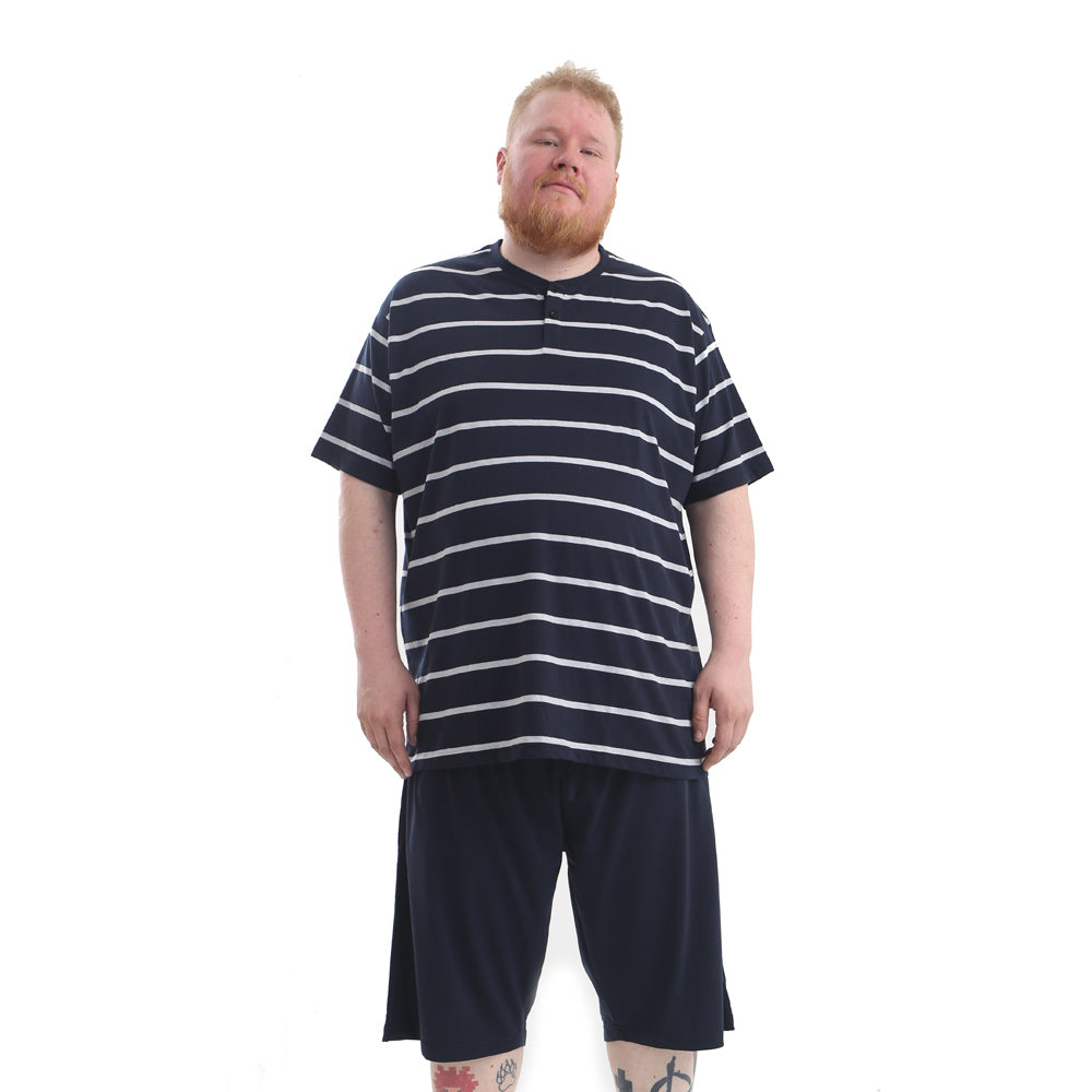 Mens Big Size Striped Pajamas Available In 2XL-8XL - Brooklyn Direct UK