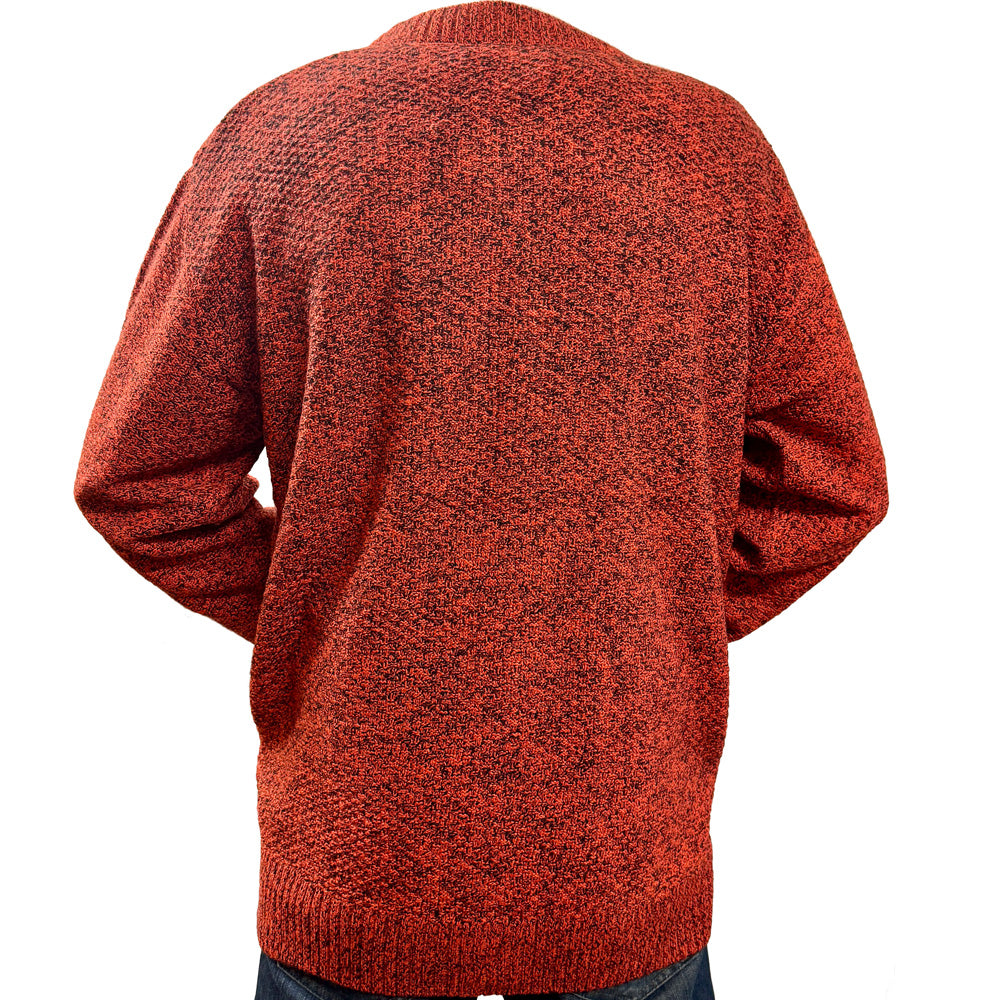Classic button cardigan 'Rambler' - Red Marl - Brooklyndirect
