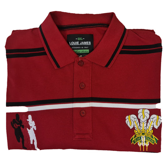 Big Size Rugby Polo Shirt - Wales (3XL)