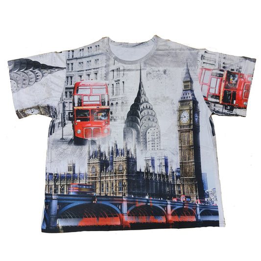 Big Size Printed T-Shirt - London (3XL)