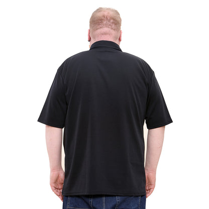 Big And Tall Size Short Polo Shirt With ZIP Collar - Brooklyn Direct UK 2XL-8XL