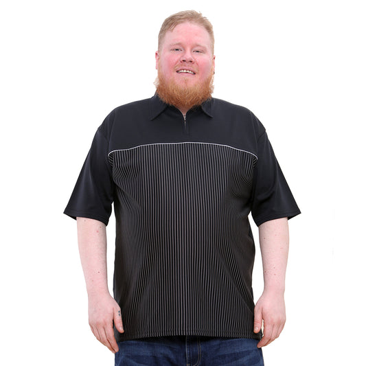 Big And Tall Size Short Polo Shirt With ZIP Collar - Brooklyn Direct UK 2XL-8XL